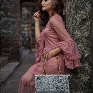 Myra Bag Upcycled Canvas Bag, Brown